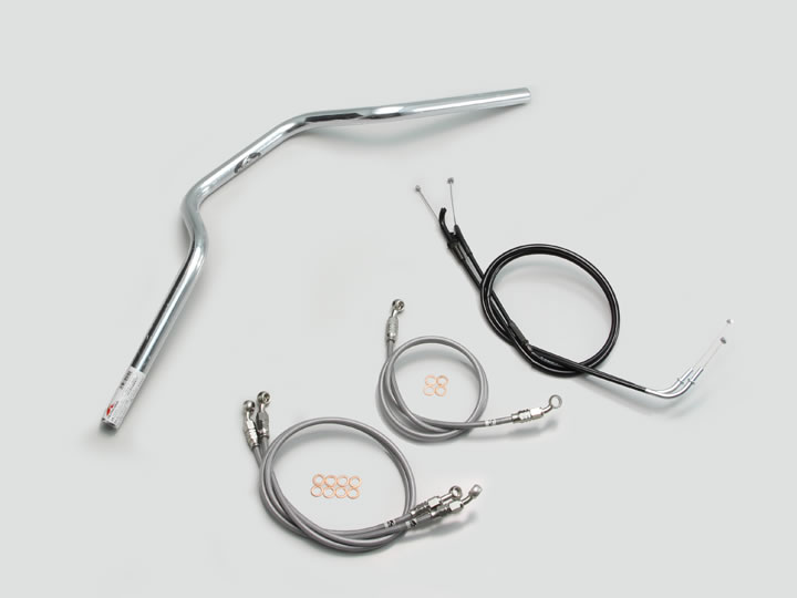 ハリケーン ヨーロピアン３型 ハンドルSET クロームメッキ ZRX1200DAEG H701-072C｜ｔ-ｊｏｙ