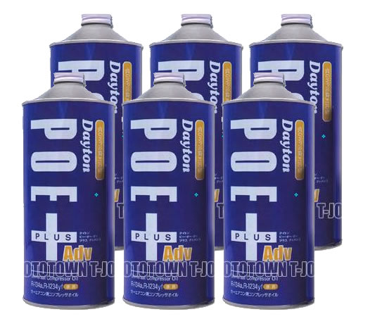 6本セット DAYTON POE + ADV デイトン カーエアコン用コンプレッサーオイル 1L 527-2700｜ｔ-ｊｏｙ