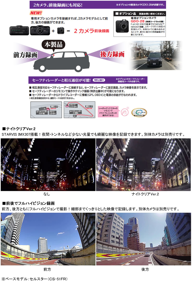 【日本製/3年保証】TZ 2カメラ対応 ドライブレコーダー TZ-D201(V9TZDR100) (トヨタのオリジナルブランド)|t-joy