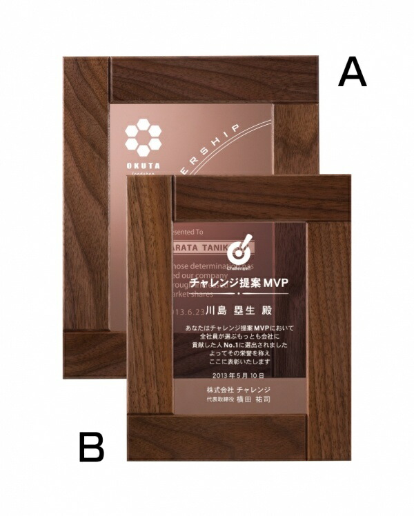 【全品10倍！】ポイントup中-オーダー表彰楯 W-AK-1645 B | トロフィー 楯 表彰楯 高級 シンプル 金 銀 ゴールド シルバー オシャレ ゴージャス 優勝 スポーツ 大会 記念 プレゼント かっこいい ゲーム 表彰品 名入れ 写真 印刷