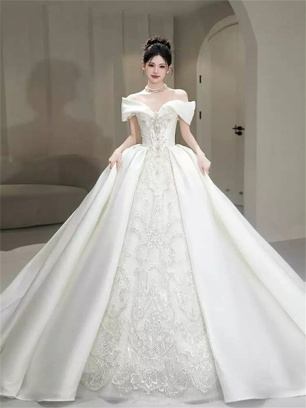 【限定1000円OFF】ウエディングドレス 白ドレス ロング ロングドレス 結婚式 前撮り ドレス 二次会 花嫁ドレス 花嫁 前撮り 後撮り 披露宴 結婚式 演奏会 大きいサイズ パーティードレス 白 S-6XL｜T-life Shop