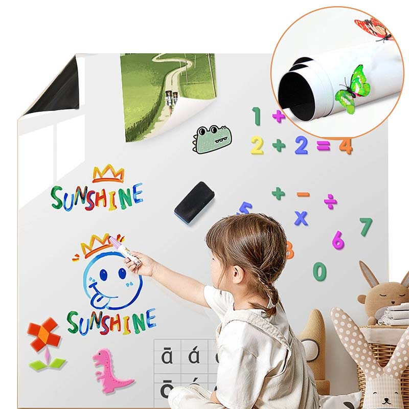 60*120CM ホワイトボード シート マグネットシート シール お絵かき 弱粘着式 貼って剥がせる マグネット 磁石 カット自由 安全テスト済み 落書きボード 掲示板 オフィス 会議室 学校 壁 壁紙 子供 知育 入園 入学 プレゼント