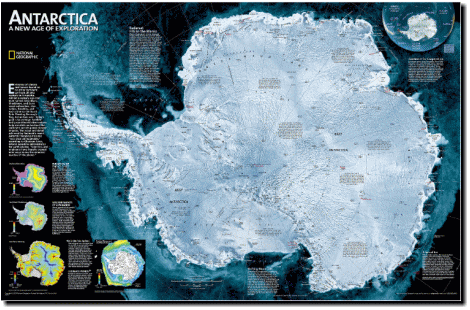 楽天市場 インテリアに最適な壁掛け用ポスタータイプ 南極衛星地図 Antarctica 1 Sided Satellite Image ナショナルジオグラフィック製正規品 T Maps