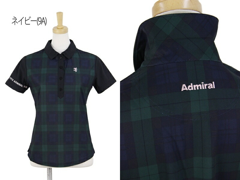 アドミラルゴルフ Admiral ルコック Golf 日本正規品 レディース ポロシャツ 半袖ポロシャツ ストレッチ Uvカット アンパスィ 吸汗速乾 タータンチェック柄 ランパント刺繍 特価安いそれに目立つ 送料無料 19 秋冬 新作 Adabat ゴルフウェア ｔ ｏｎ ティーオン