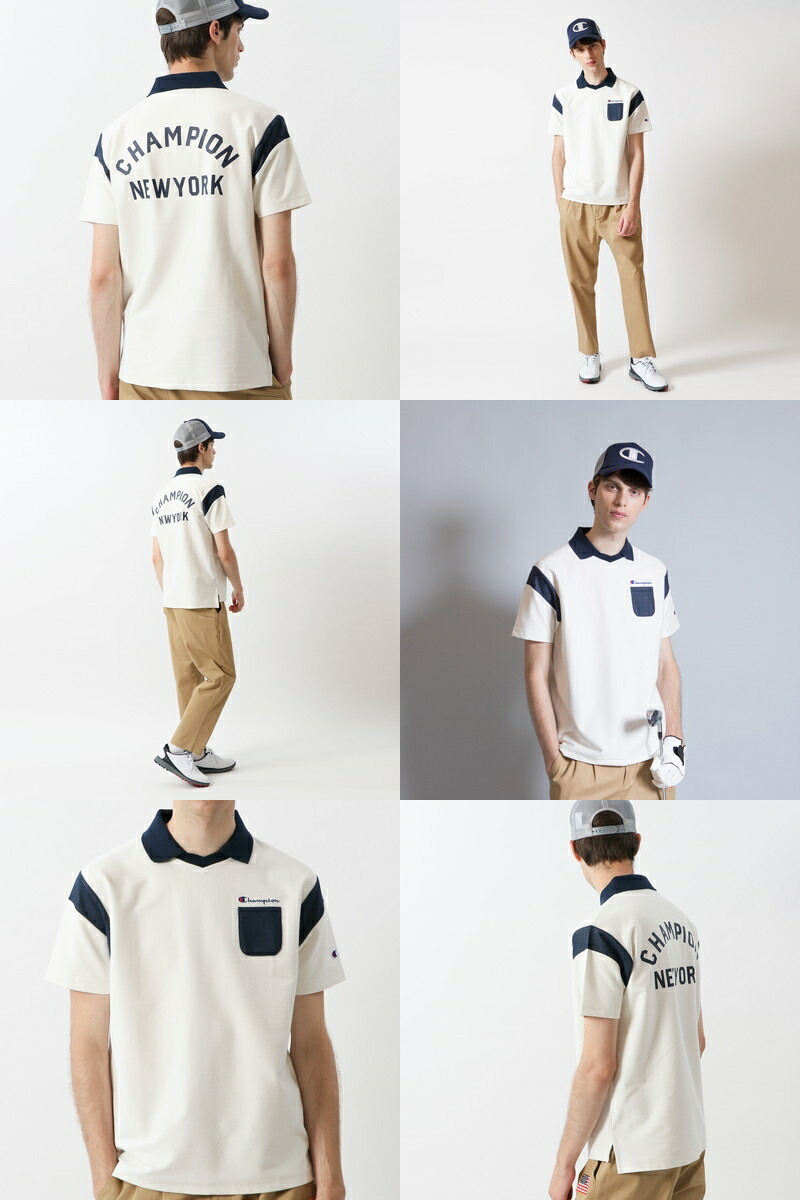 大注目人気殺到 Champion Archivio チャンピオン Lanvin チャンピオン ポロシャツ Sinacova 抗菌防臭 速乾 デニム風 ゴルフ 日本正規品 メンズ 半袖ポロシャツ ストレッチ 配色デザイン プリントデザイン 19 春夏 新作 ゴルフウェア ｔ ｏｎ ティーオン 19