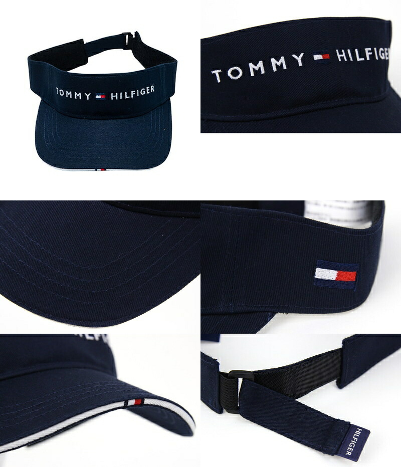 贅沢屋の トミー ヒルフィガー ゴルフ TOMMY HILFIGER GOLF 日本正規品 メンズ レディース サンバイザー コットン素材 ロゴ刺繍  ツバ縁配色デザイン pakhuis1920.nl