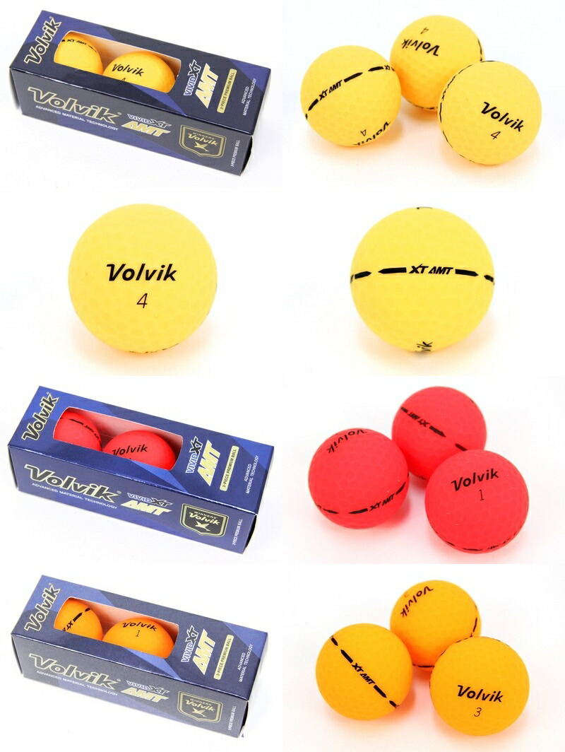 楽天市場 ボルビック Volvik メンズ レディース ゴルフボール 蛍光カラーボール 3個セット Vivid Xt Amt ビビットカラー マット仕上げ 優れた打感 ゴルフ ｔ ｏｎ ティーオン