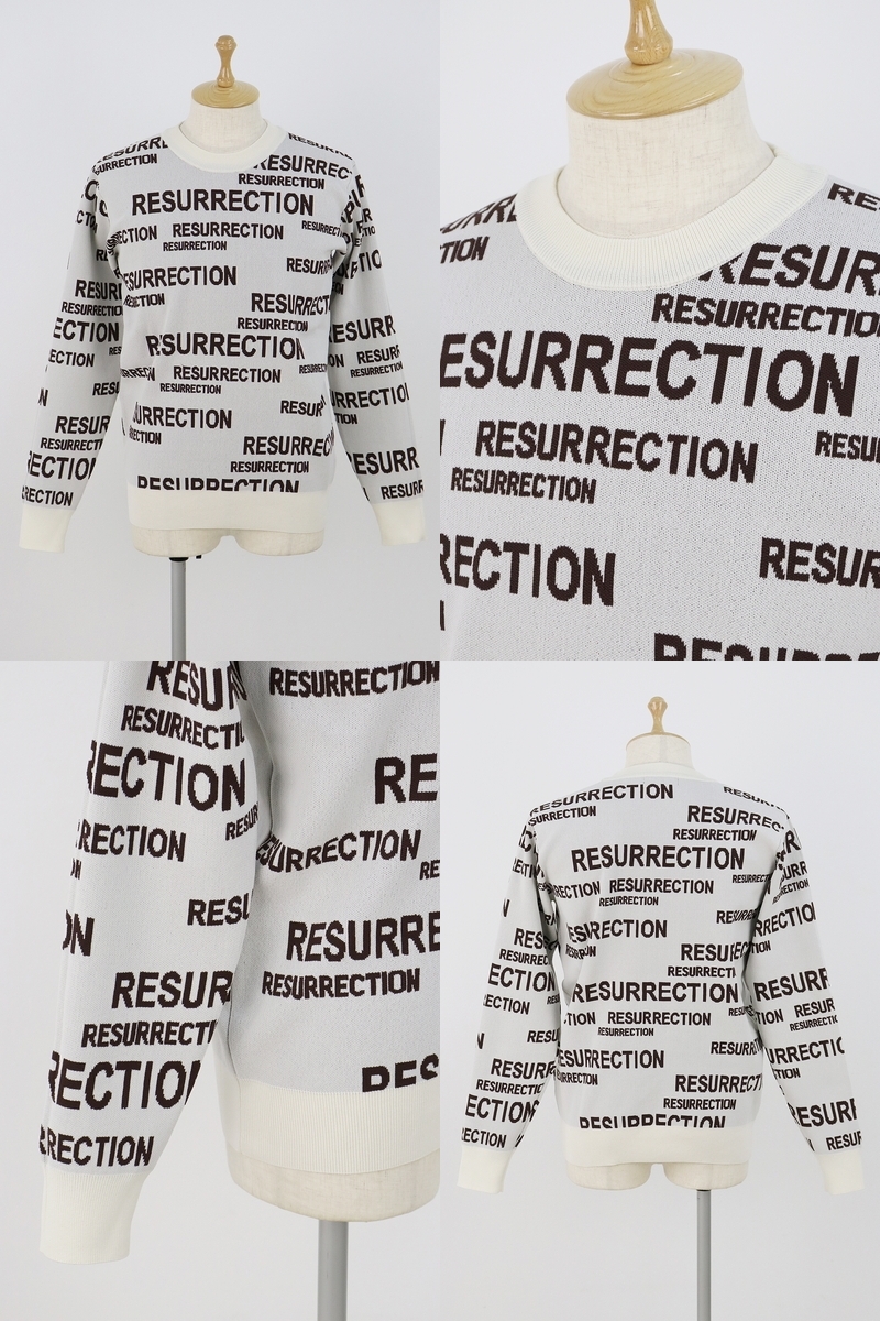 レザレクション Resurrection メンズ セーター クルーネック 軽量