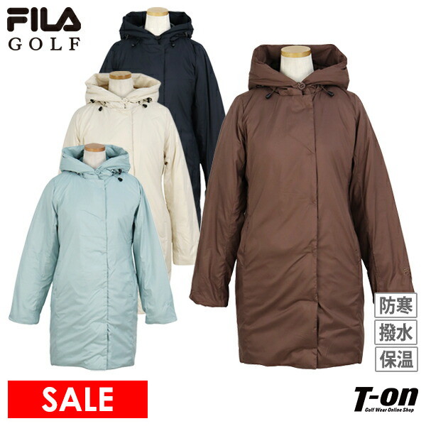 FILAゴルフ　ネイビー　中綿ロングジャケット Lサイズ FILAゴルフ ネイビー 中綿ロングジャケット Lサイズ FILA GOLF