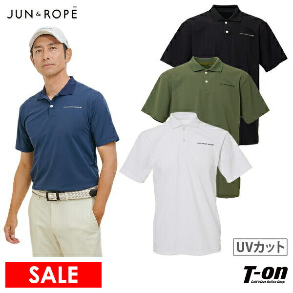 【新品】JUN&ROPE ポロシャツ 長袖 ゴルフ ウェア UVカットM 赤 新品】JUN&ROPE ポロシャツ 長袖 ゴルフ ウェア UVカットM 赤