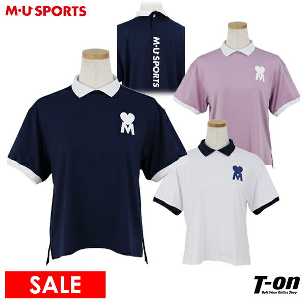 楽天市場】【20％OFF SALE】MUスポーツ エムユー スポーツ M.U SPORTS MUSPORTS メンズ ポロシャツ 半袖 ストレッチ  配色リブ衿 ロゴプリント 2024 春夏 新作 ゴルフウェア : 【Ｔ-ｏｎ】ティーオン