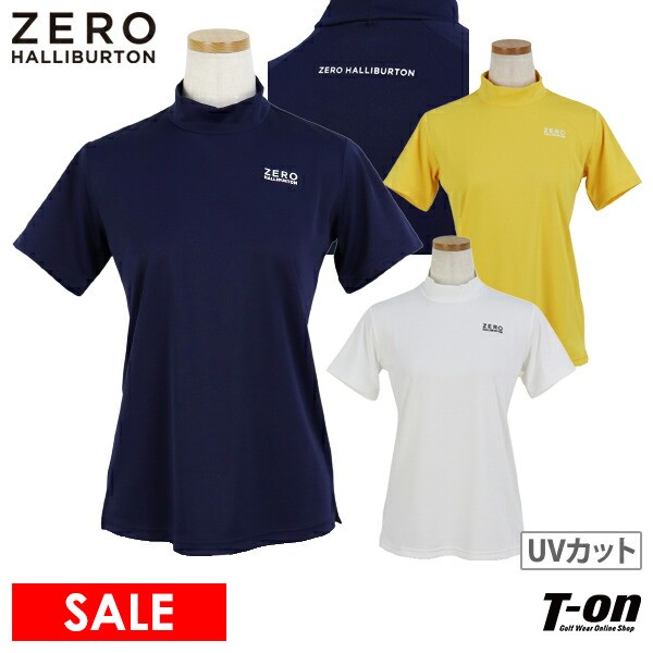 ゼロハリバートン　zero モックネック 半袖　シャツ　ゴルフウェア　golf ゼロハリバートンゴルフ モックネックシャツ 半袖 M シルバー