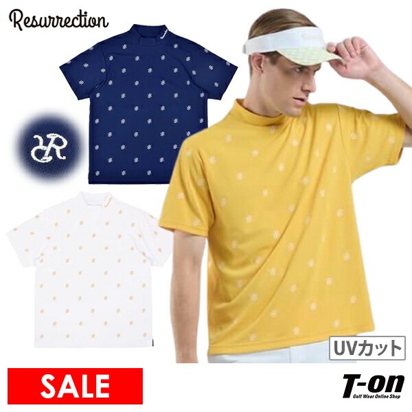 美品 RESURRECTION レザレクション 半袖 ポロシャツ 柄 L 速乾