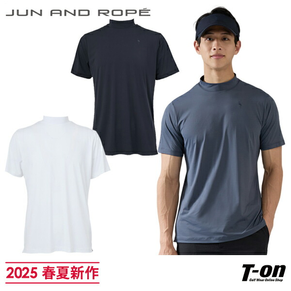 JUN&ROPE ブラック ハイネック シャツ ハイネックシャツ メンズ ジュン＆ロペ JUN＆ROPE ゴルフウェア