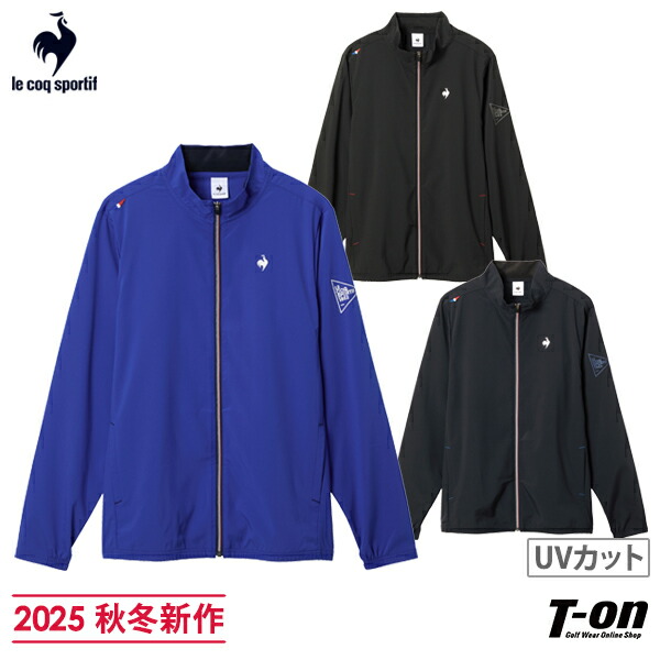 le coq sportif - coco 中古 ルコックスポルティフ le coq sportif メンズ ブルゾン L 黒×青×白 長袖アウター 中綿インナーベスト付き  幾何学柄 le coq sportif - coco 中古 ルコックスポルティフ le coq