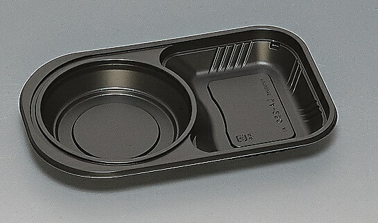 弁当容器 使い捨て LA-250H 黒 新 【600枚本体蓋セット】 LA250H 黒 お弁当箱 業務用 福助工業 弁当屋 お持ち帰り 宅配 レンジ対応