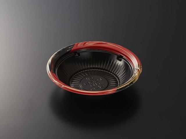 どんぶり CTいぶき丼 M15 めぐりR-BK 身 【600枚本体蓋セット】弁当容器 お弁当箱 業務用 使い捨て容器 テイクアウト容器|Tパケ