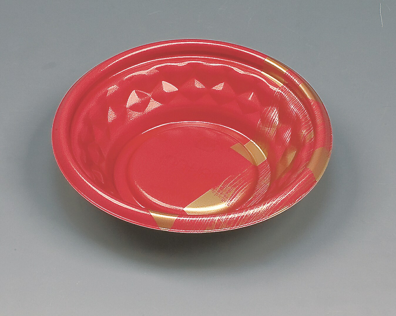 どんぶり 福丸丼180H 赤木目GL 【600枚本体蓋セット】弁当容器 お弁当箱 業務用 使い捨て容器 テイクアウト容器｜Tパケ