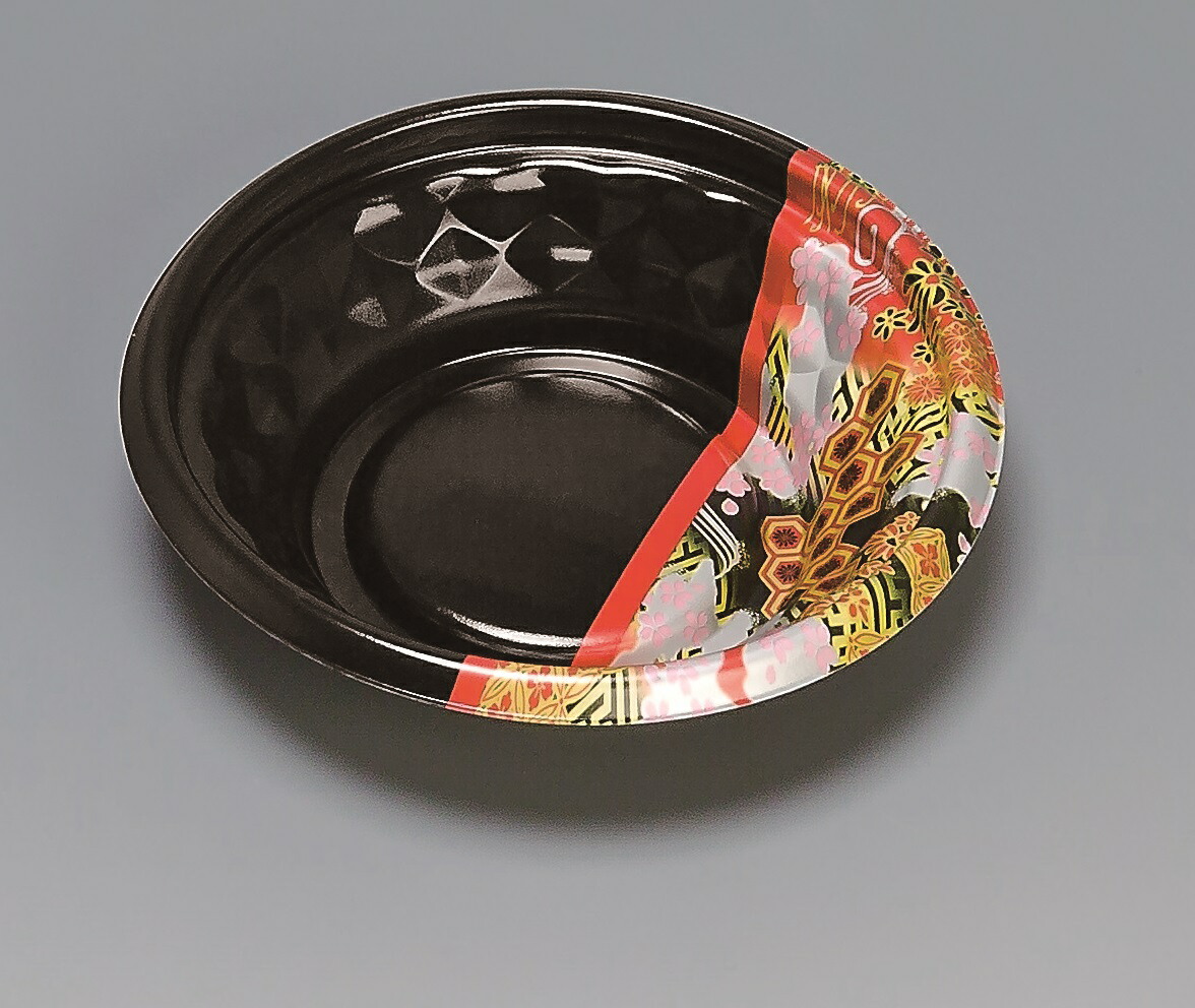 どんぶり 福丸丼180H ひとえ赤 【600枚本体蓋仕掛ける】弁当入れもの お弁当箱 御役目用 使い捨て入れもの 持ち帰り入れもの 食器・カトラリー・グラス-キッチン用品・食器・調理器具