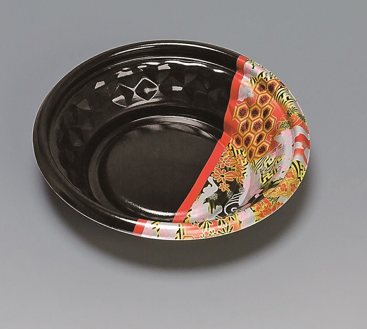 どんぶり 福丸丼190H ひとえ赤 【300枚本体蓋仕掛ける】弁当入れもの お弁当箱 お役目用 使い捨て入れもの 持ち帰り入れもの