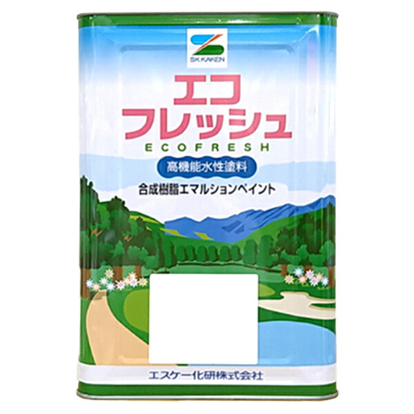 エコフレッシュクリーン艶有り 16kg パステル色 白 室内絵の具 エスケー SK