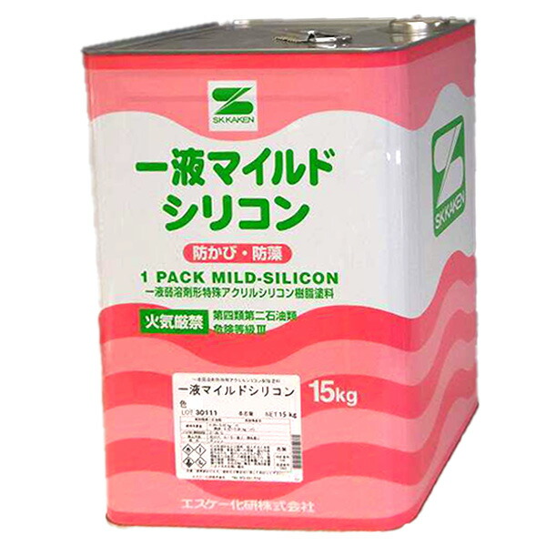 一液マイルドシリコン 3分 5分 7分ツヤ 15kg パステル色 白 外壁えの具 エスケー SK