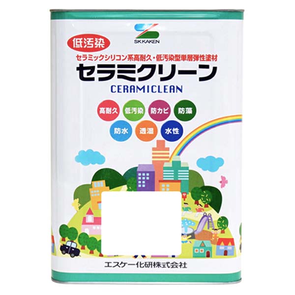 セラミクリーン 16kg パステル色 外壁えの具 エスケー SK