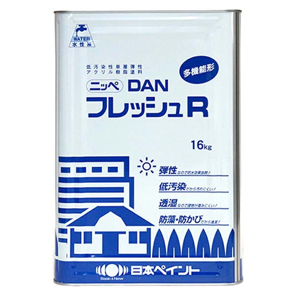 DAN生新しい R パステル 16kg ツヤ選べる 外壁用 厚膜 なみがた ゆず肌 ニッペ