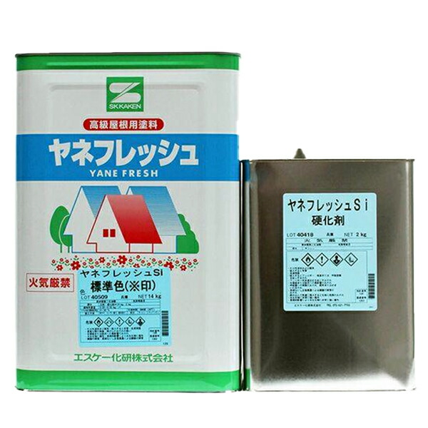 ヤネフレッシュ艶消し 16kg 標準尺度色 NAD ウレタン 大屋根 大屋根 瓦 エスケー SK