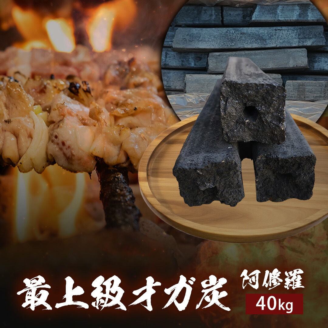 オガ炭 計40kg 4箱でお届け 阿修羅備長炭 マレーシア産 1級品