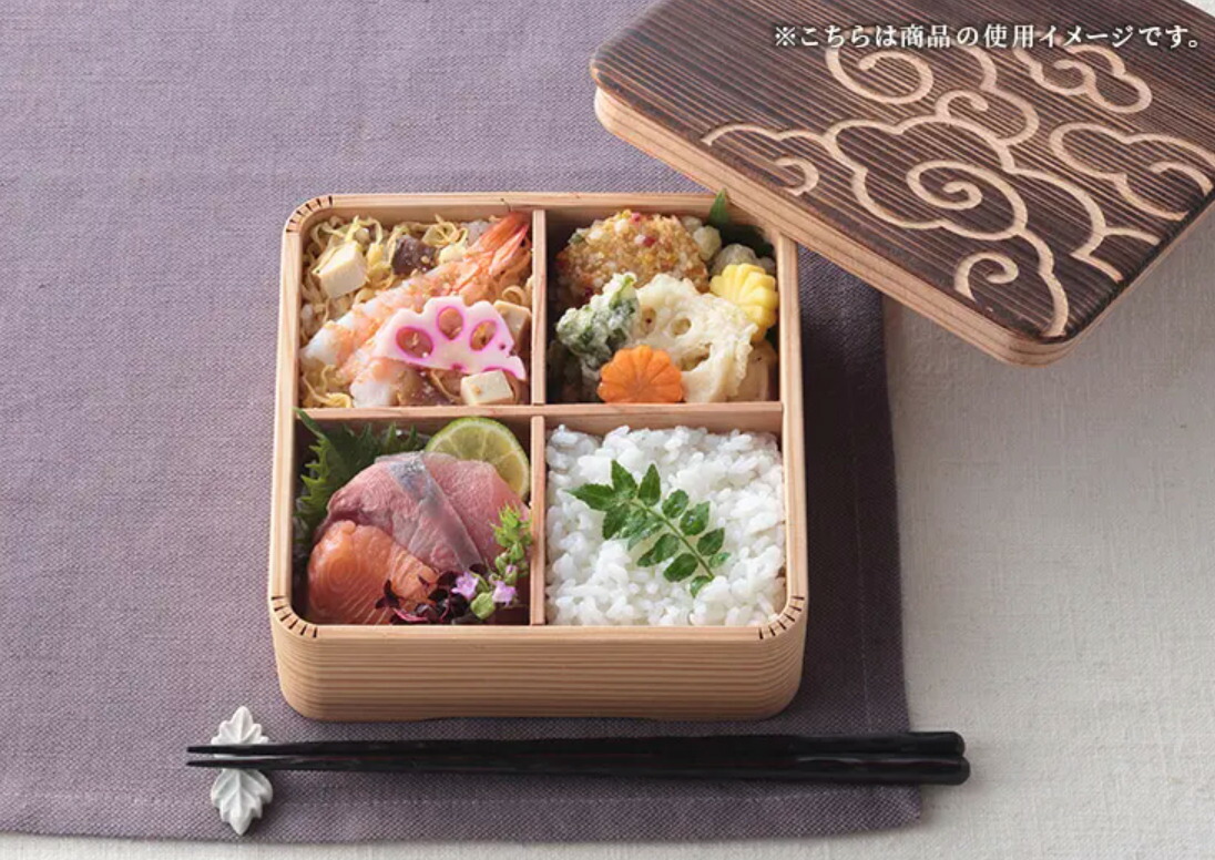 楽天市場】【公式】箱屋常吉 長方形お弁当箱(大) 雲紋柄 おひつのよう