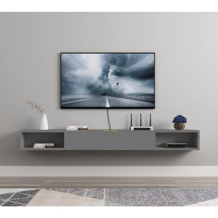 飾りつけテレビ受像機収納家具、フローティングTV照明ランプ、飾りつけTVコンソール、ウォールシェルフ浮かぶ棚仕掛けるとっ始めボックス席、ルーターのヴィデオディスクプレーヤーストレージレ