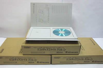 【送料無料】エコメディアファイルスリム(スターCD収納エコファイル)(グレー)［EMFA4GS］A4 6穴（1包5入）厚さ5mm 3箱お買得セット
