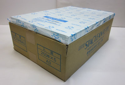 【送料無料】ニュースタクリン PPC・クリーンルーム用 無塵紙 [SC75RBA3] A3（75ｇ/m&sup2;）ブルー（1ケース250枚×5冊） 19,440円
