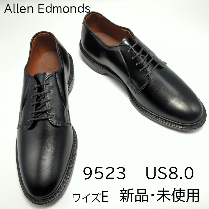 訳あり 【新品未使用】【返品可】Allen Edmonds アレン エドモンズ プレーントゥ Leeds リーズ ブラック 9253E ≪USA直輸入・正規品≫ US8.0( 26.0cm) メンズ ビジネスシューズ レザーソール|TOKYO FOOTWEAR