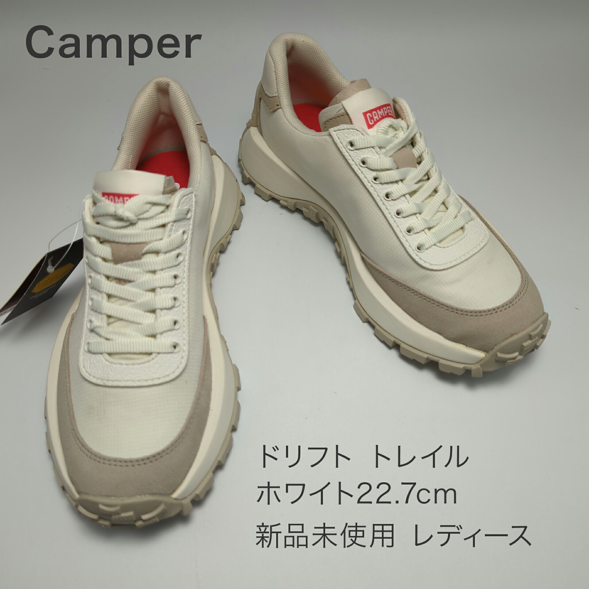 訳あり【返品可】【新品未当て嵌める】Camper カンペール DRIFT TRAIL ドリフト トレイル K201462-007 WHITE 白いこと レディース スニーカー EU36.0 ( 23.0)