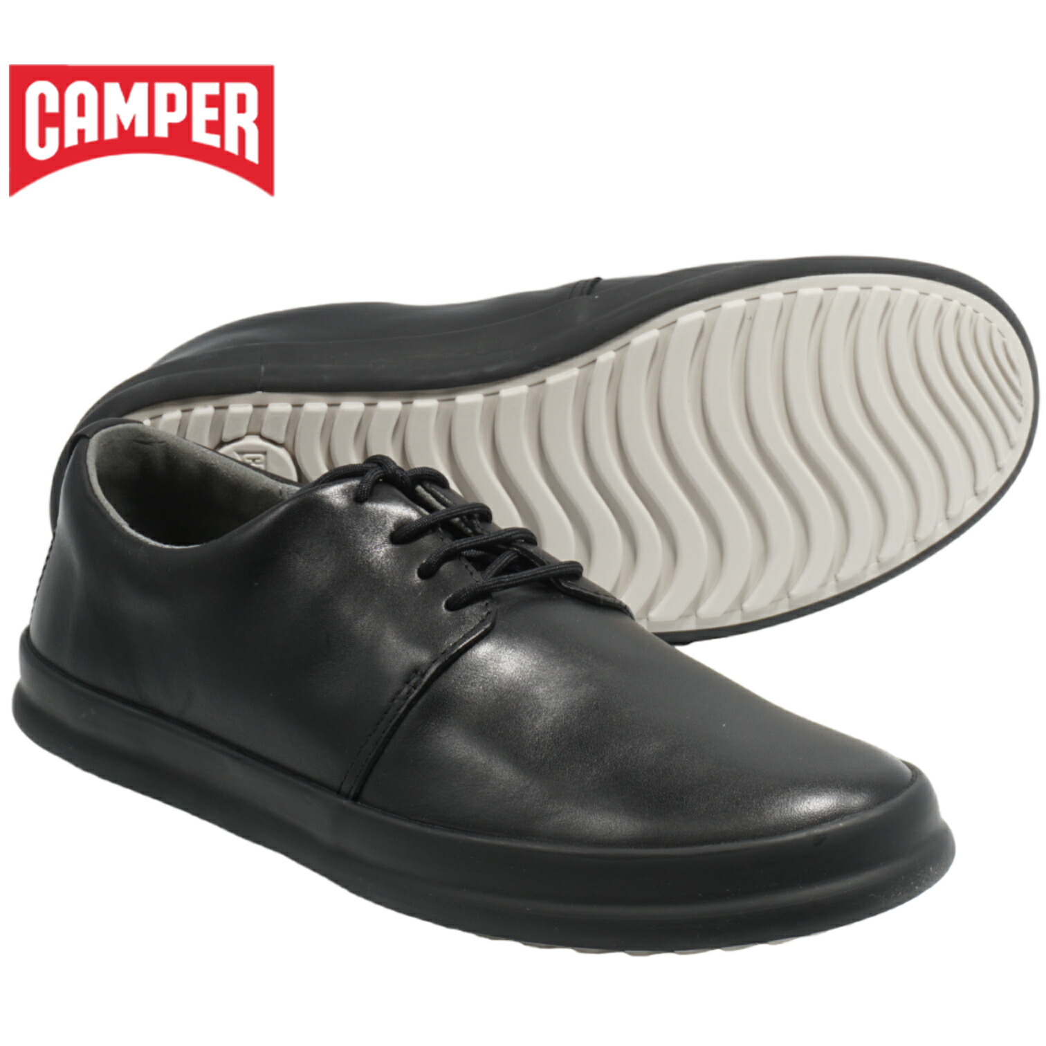【マラソンクーポン配布中！】【返品交換可】 Camper カンペール CHASIS チャシス K100836 BLACK ブラック メンズ スニーカー 本革 レザー