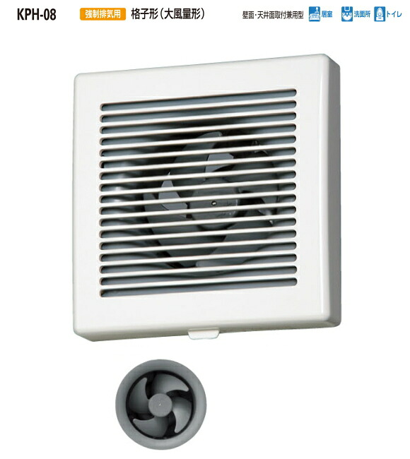 バクマ工業　 KPH-08　 強制排気用　格子形（大風量形）電源プラグ　プロペラファン（大風量形）
