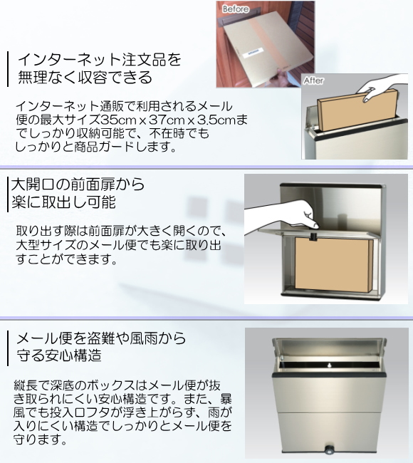 シブタニ メール便ボックス EM-S-360JL ダイヤル錠 郵便ポスト 通販に