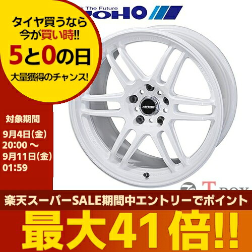 単品1本価格 18インチ 9.5J 5/114.3 KYOHO 共豊 TRACER TM-02 トレーサー TM-02 レーシングホワイト (WHITE) |T-BOX Auto Parts