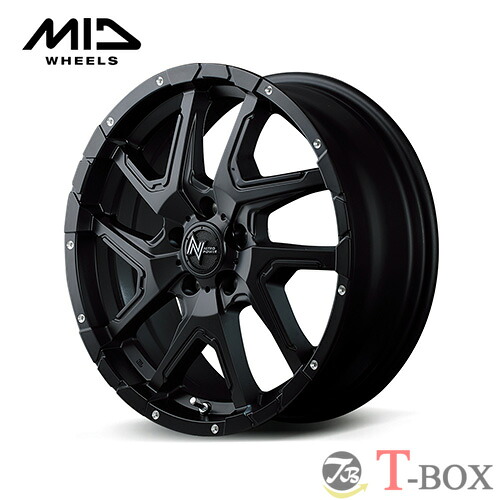 4本セット価格 16インチ 7.0J 5/114.3 MARUKA マルカ NITRO POWER DERINGER ナイトロパワー デリンジャー セミグロスブラック/フランジピアスドリルド (SB)