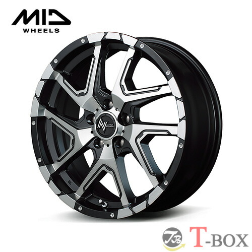 4本セット価格 16インチ 7.0J 5/114.3 MARUKA マルカ NITRO POWER DERINGER ナイトロパワー デリンジャー セミグロスブラックポリッシュ/フランジピアスドリルド (SBP)