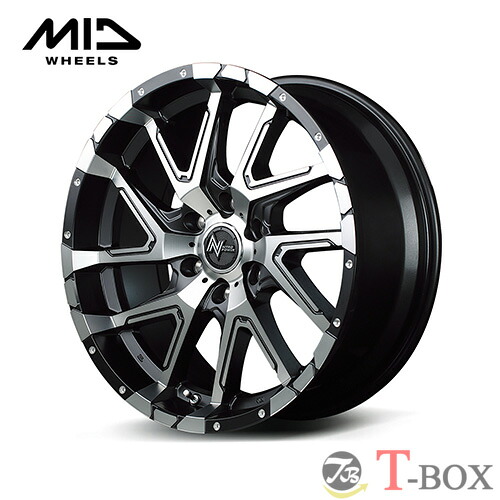 4本セット価格 17インチ 6.5J 6/139.7 MARUKA マルカ NITRO POWER DERINGER ナイトロパワー デリンジャー セミグロスブラックポリッシュ/フランジピアスドリルド (SBP)