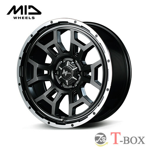 単品1本価格 16インチ 6.5J 6/139.7 MARUKA マルカ NITRO POWER H6 SLUG ナイトロパワー H6 スラッグ セミグロスガンメタ/フランジDC/リムヴァーレイポリッシュ (SGMP)