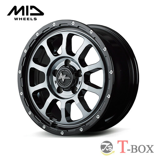4本セット価格 16インチ 7.0J 5/114.3 MARUKA マルカ NITRO POWER M10 PERSHING ナイトロパワー M10 パーシング ブラック/DC+マシニング/ブラッククリア (BK)