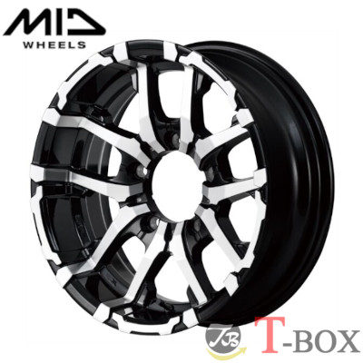 4本セット価格 16インチ 6.0J 5/139.7 MARUKA マルカ NITRO POWER M26 CROSS FANG ナイトロパワー M26 クロスファング ブラックメタリック/ミラーカット (BMP)
