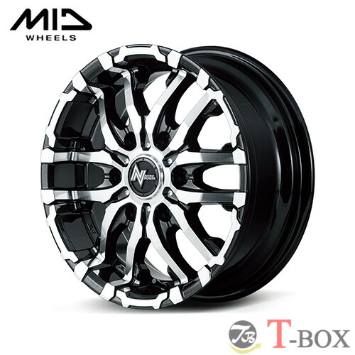 4本セット価格 17インチ 6.5J 6/139.7 MARUKA マルカ NITRO POWER M26 CROSS FANG ナイトロパワー M26 クロスファング ブラックメタリック/ミラーカット (BMP)