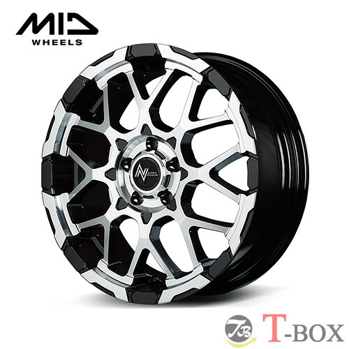 4本セット価格 16インチ 7.0J 5/114.3 MARUKA マルカ NITRO POWER M28 BULLET ナイトロパワー M28 バレット ブラック/ミラーカット (BK)