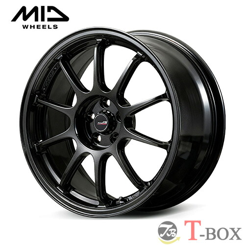 【2026/新製品】単品1本価格 18インチ 8.5J 5/114.3 MARUKA マルカ MID RACING R10 EVO MID レーシング R10 EVO ブラックメタリック (BLM) ｜T-BOX Auto Parts