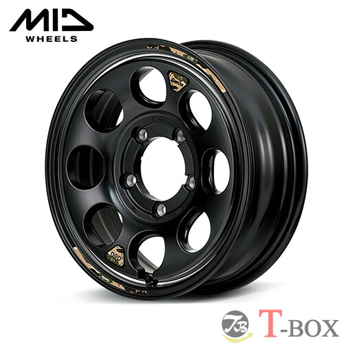 単品1本価格 16インチ 5.5J 5/139.7 MARUKA マルカ MID x DOD ウシャリン MID x DOD ウシャリン セミグロスブラック+リムヴァーレイポリッシュ (SBK) 21,268円